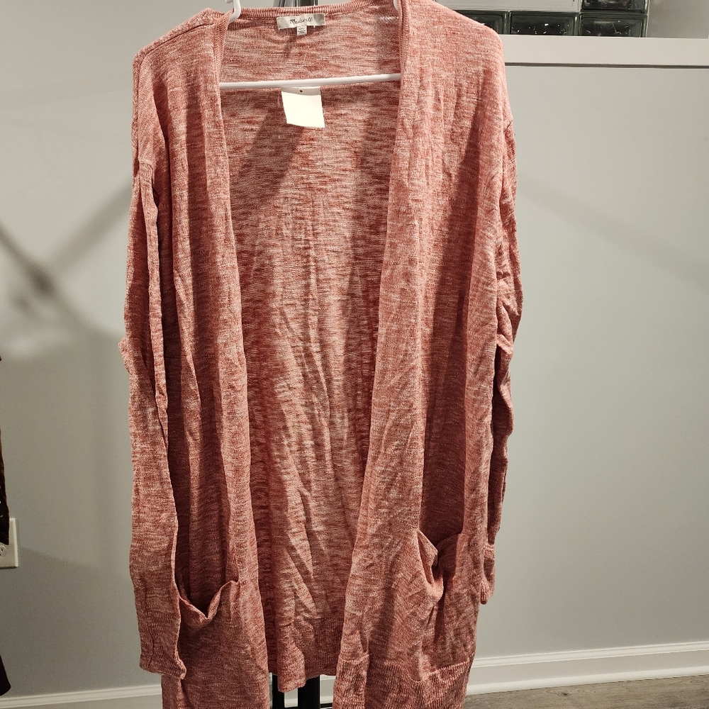 Madewell Women's Dusty Pink Open Cardigan